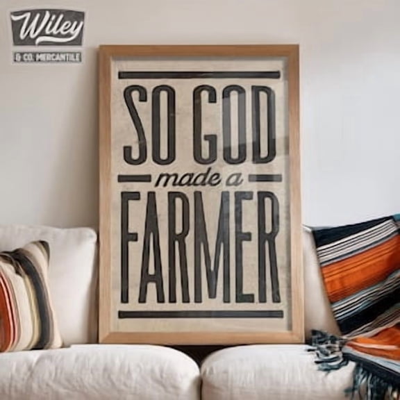 So God Made A Farmer Poster, Poster Home Decor , Poster Print Only