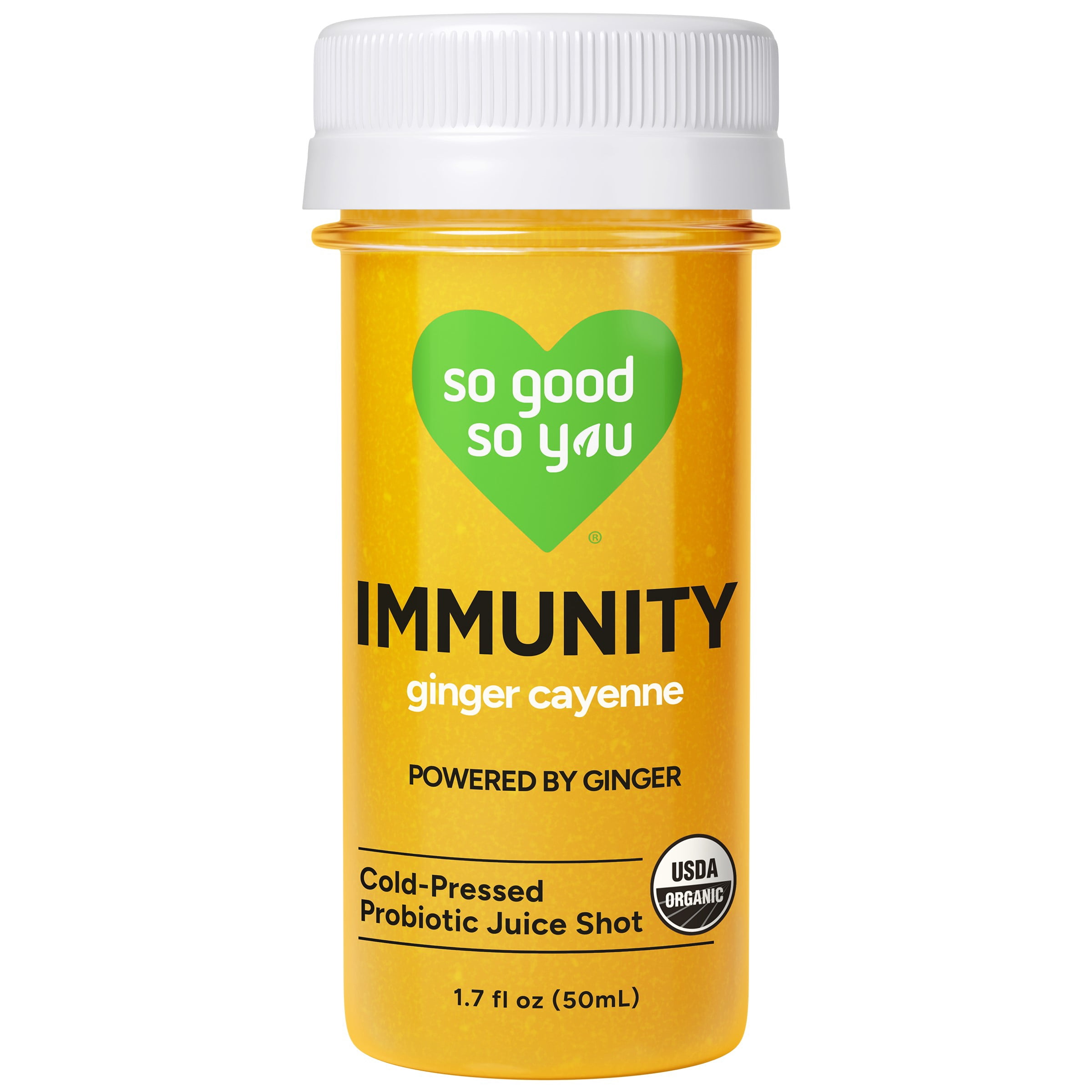 So Good So You Immunity Probiotic Shot Ginger Cayenne Liquid 1.7