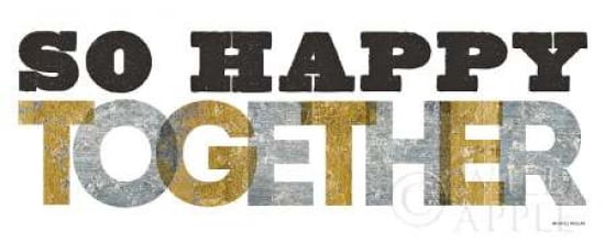 So Happy Together Silver Gold Canvas Art - Michael Mullan (10 x 20)
