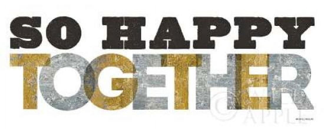 So Happy Together Silver Gold Canvas Art - Michael Mullan (24 x 48)