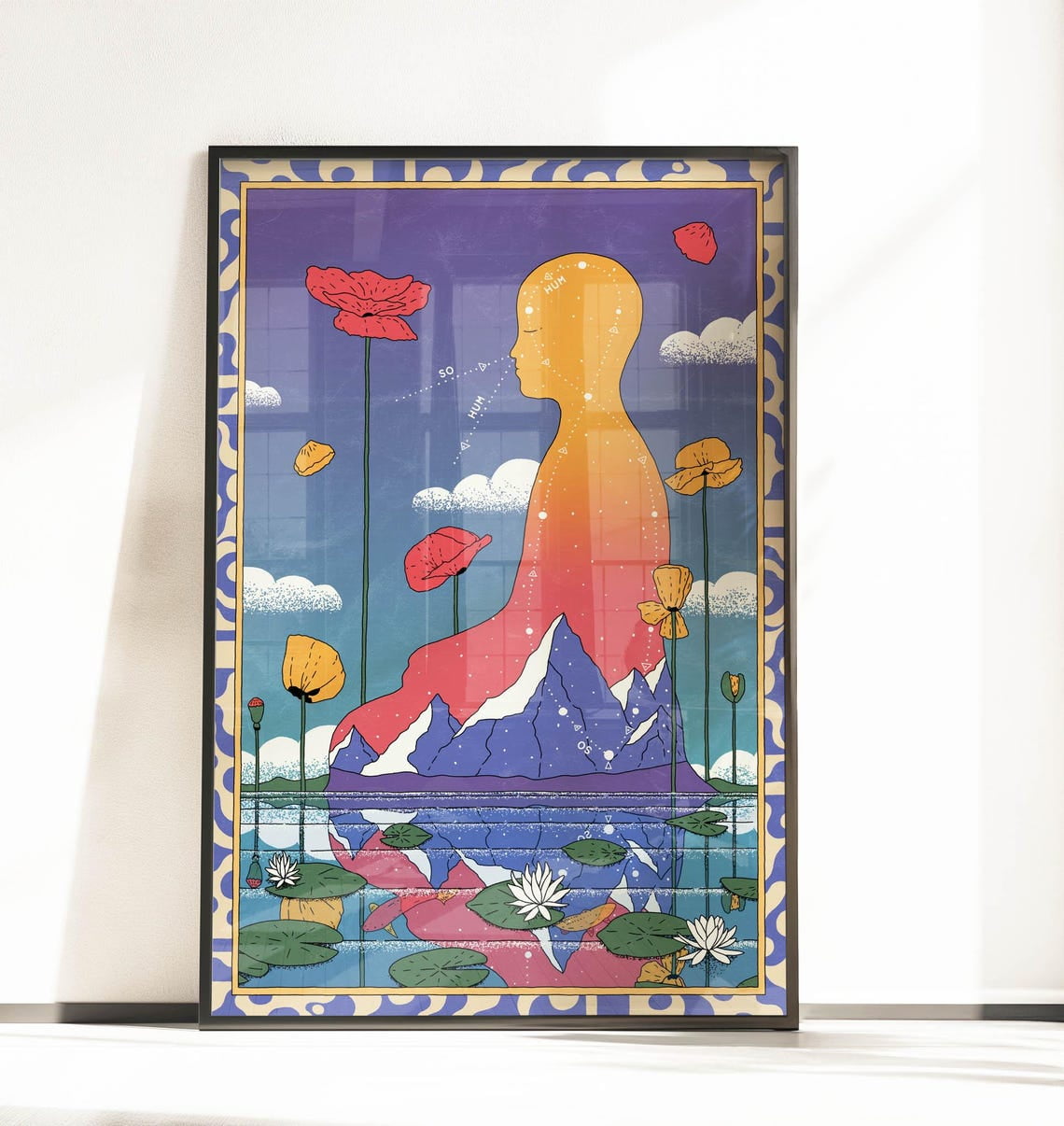 So-Hum Meditation, Meditation Poster, Chakra Wall Art, Mindfulness Wall ...