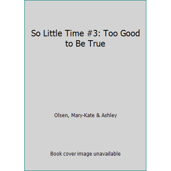 Pre-Owned So Little Time #3: Too Good to Be True (So Little Time) (Paperback) 0060088052 9780060088057