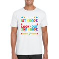 thumbnail image 1 of So Long 1st Grade Hello 2nd Grade Cute School Transition Graphic T-Shirt, for men & women, up to size 5XL, 1 of 3