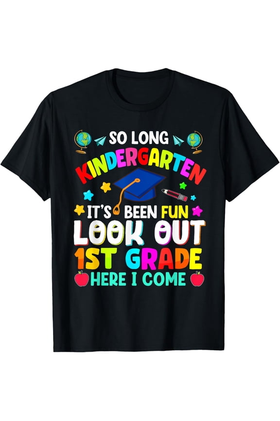 So Long Kindergarten Graduation Grad Teacher Kid Boy Girl T-Shirt
