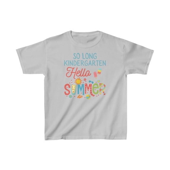 So Long Kindergarten Hello Summer, Last Day of School Kids Tee
