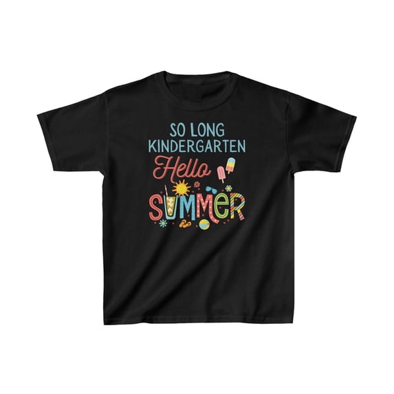 So Long Kindergarten Hello Summer, Last Day of School Kids Tee