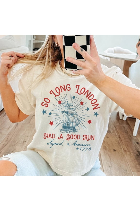 So Long London 4th of July Shirt, Gift For Her, Fourth Of July Shirt, Retro Trendy Tee, July 4th Shirt, Gift For Men SHirt, Unisex T-Shirt