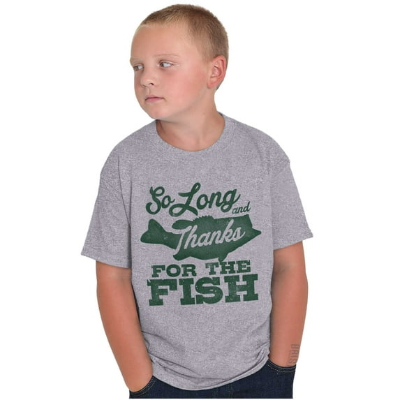 So Long and Thanks For The Fish Crewneck T Shirts Boy Girl Teen Brisco Brands XS