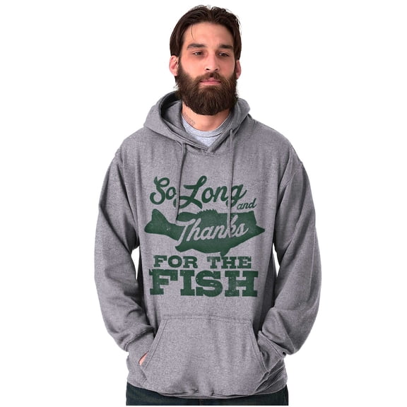 So Long and Thanks For The Fish Unisex Plus Size Hoodie Brisco Brands 3X