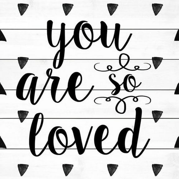 "So Loved" Painting Print on White Wood