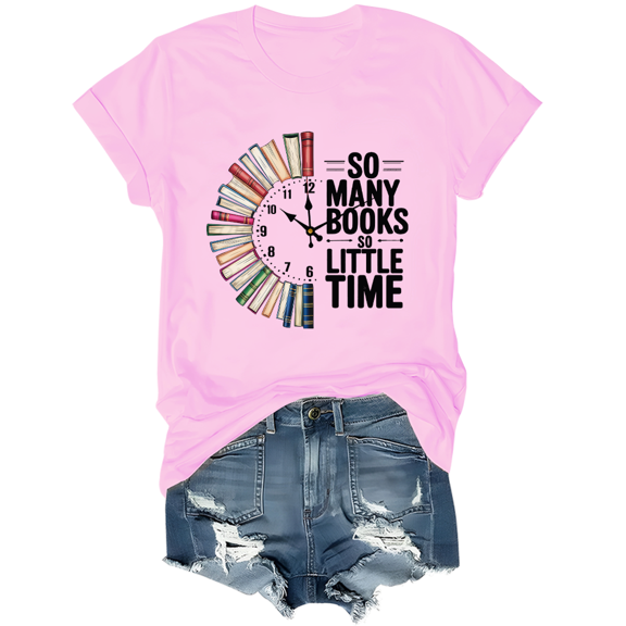 So Many Books So Little Time Shirt Book Graphic Tees For Women Men