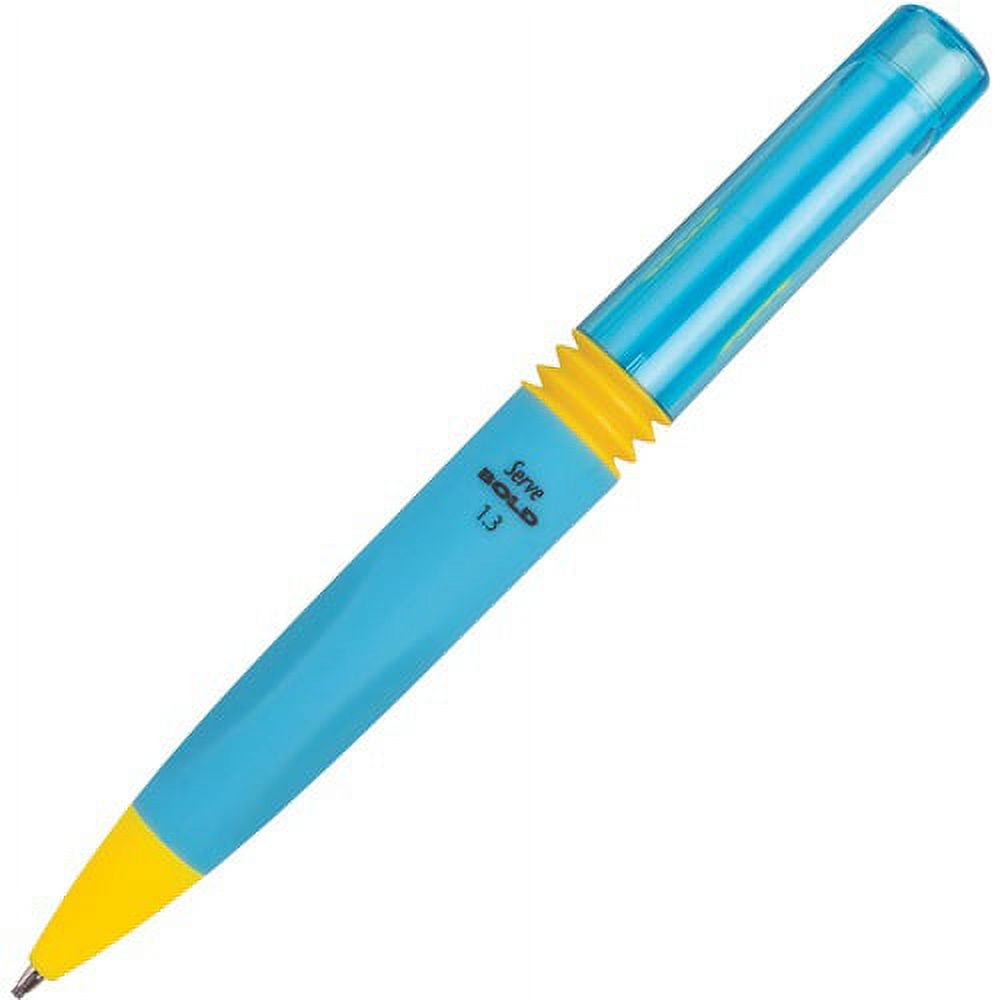 Serve Bold Mechanical Pencil - 1.3 mm Lead Diameter - Bold Point - Black Lead - Blue Plastic Barrel - 1 Each Serve Bold Mechanical Pencil - 1.3 mm Lead Diameter - Bold Point - Black Lead - Blue Plastic Barrel - 1 Each