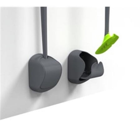 So-Mine SM054 Sanimaid with Wall Mount Holder Bulk Charcoal Handle Lime Green Head Toilet Brush