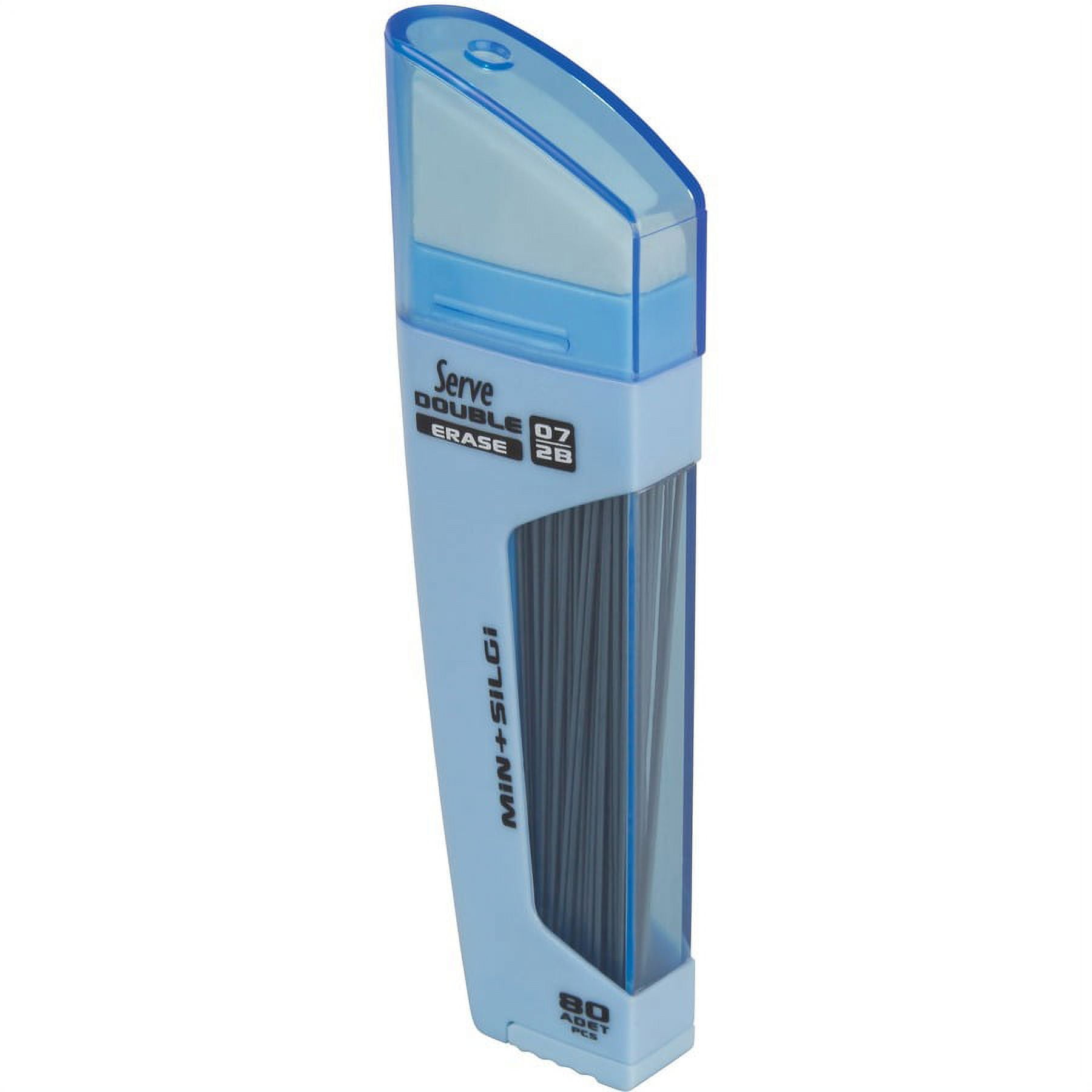 Serve Double Erase Leads & Eraser - Blue - 1 Each - Double-sided, Smudge-free, Dust-free, Streak-free Serve Double Erase Leads & Eraser - Blue - 1 Each - Double-sided, Smudge-free, Dust-free, Streak-free