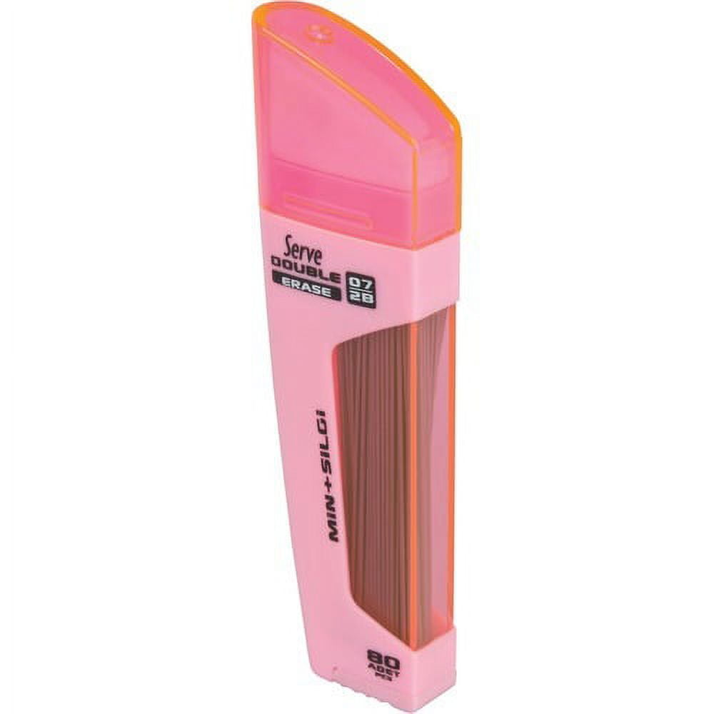 Serve Double Erase Leads & Eraser - Pink - 1 Each Serve Double Erase Leads & Eraser - Pink - 1 Each