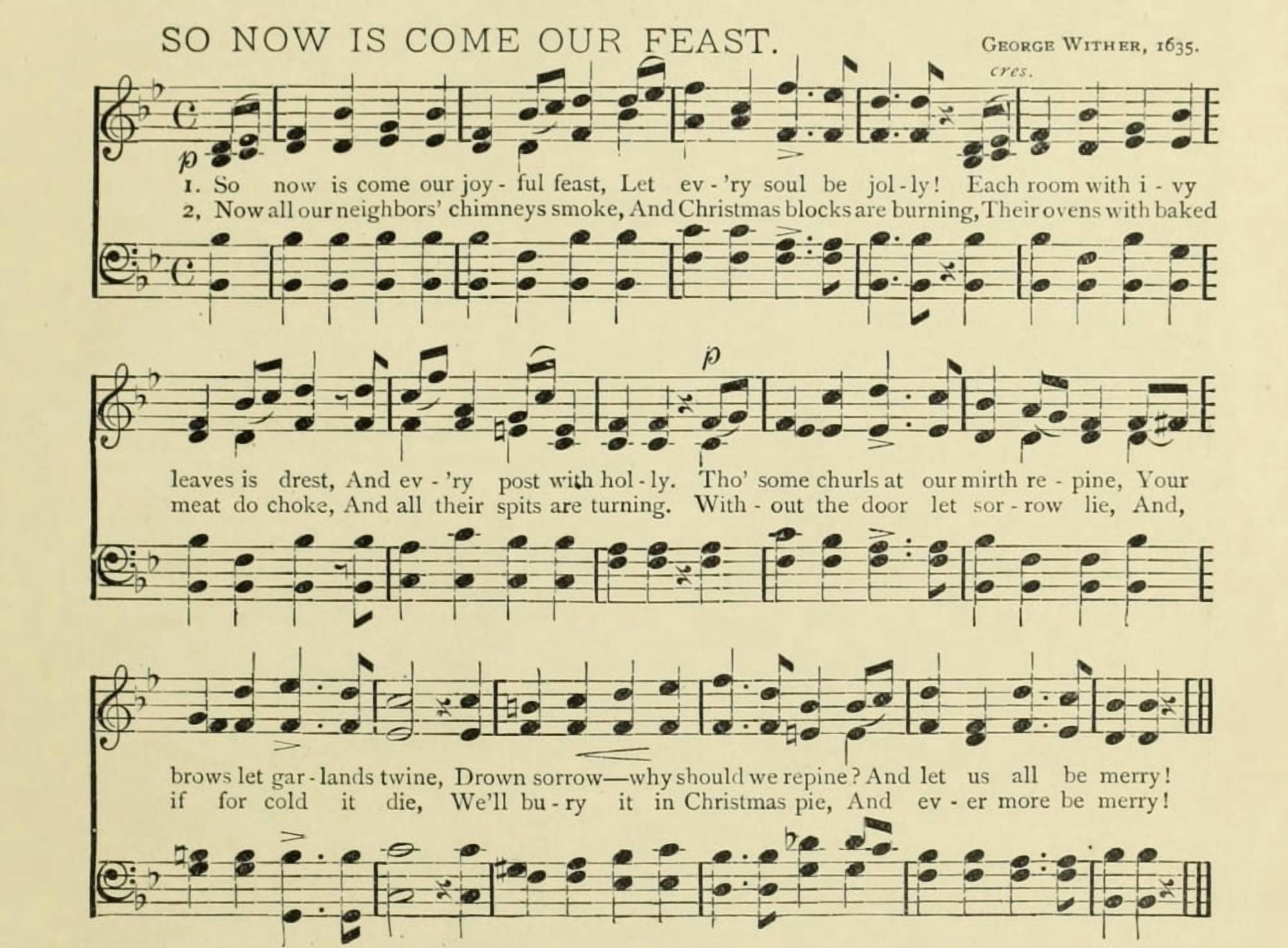 So Now is Come our Feast Christmas in Song 1891 Canvas Art - (18 x 24)