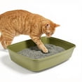 thumbnail image 1 of So Phresh Open Cat Litter Box 22.5"L X 16.9" W X 5.4" H Olive X-Large, 1 of 5