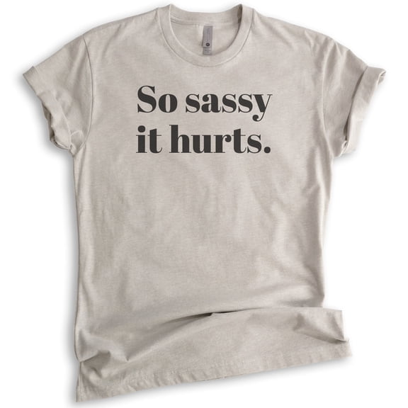So Sassy It Hurts T-Shirt, Unisex Women's Shirt, Sassy Shirt, Light Silk Gray, X-Large