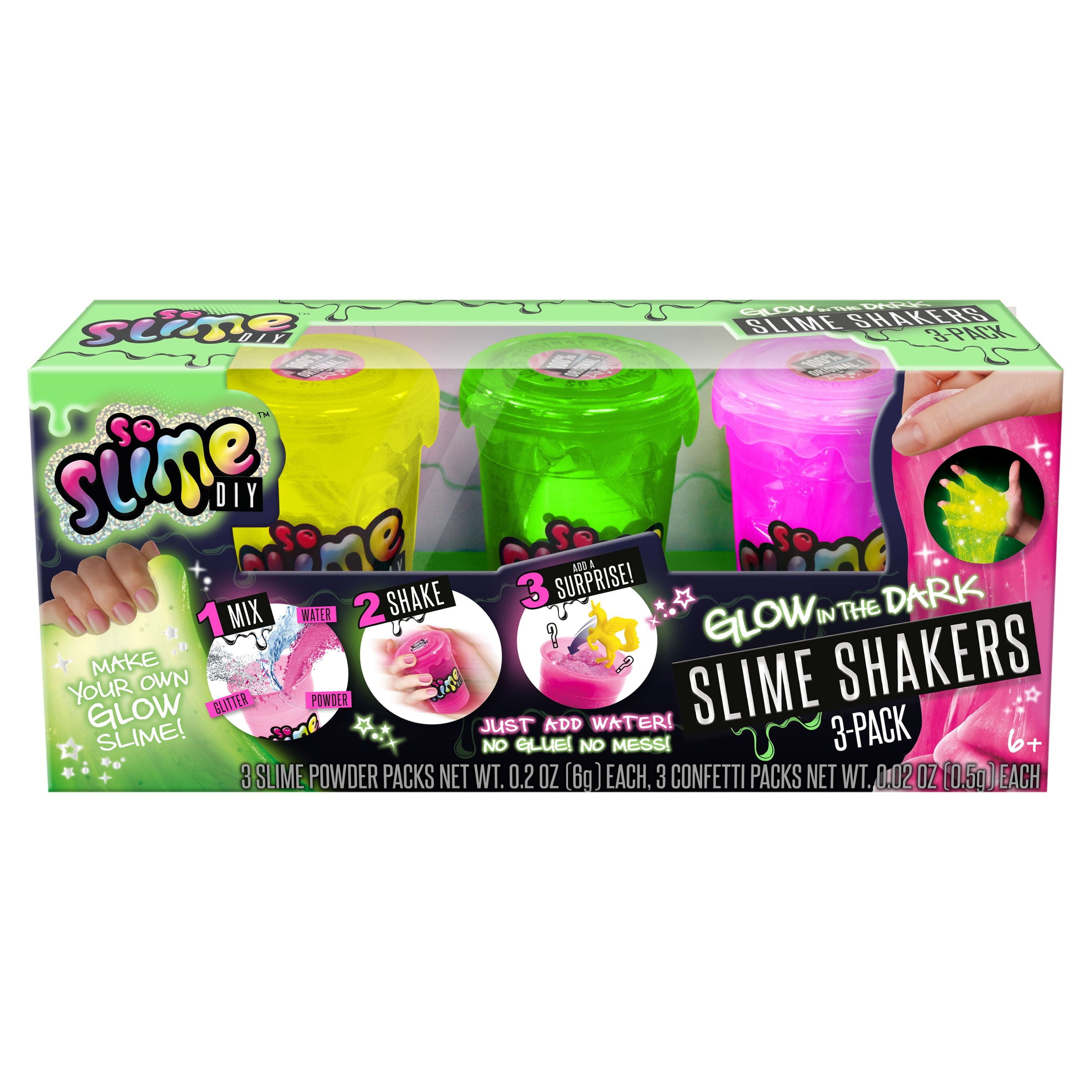 Soslime Diy 3-pack Of Rainbow Cosmic Slime Shakers : Target