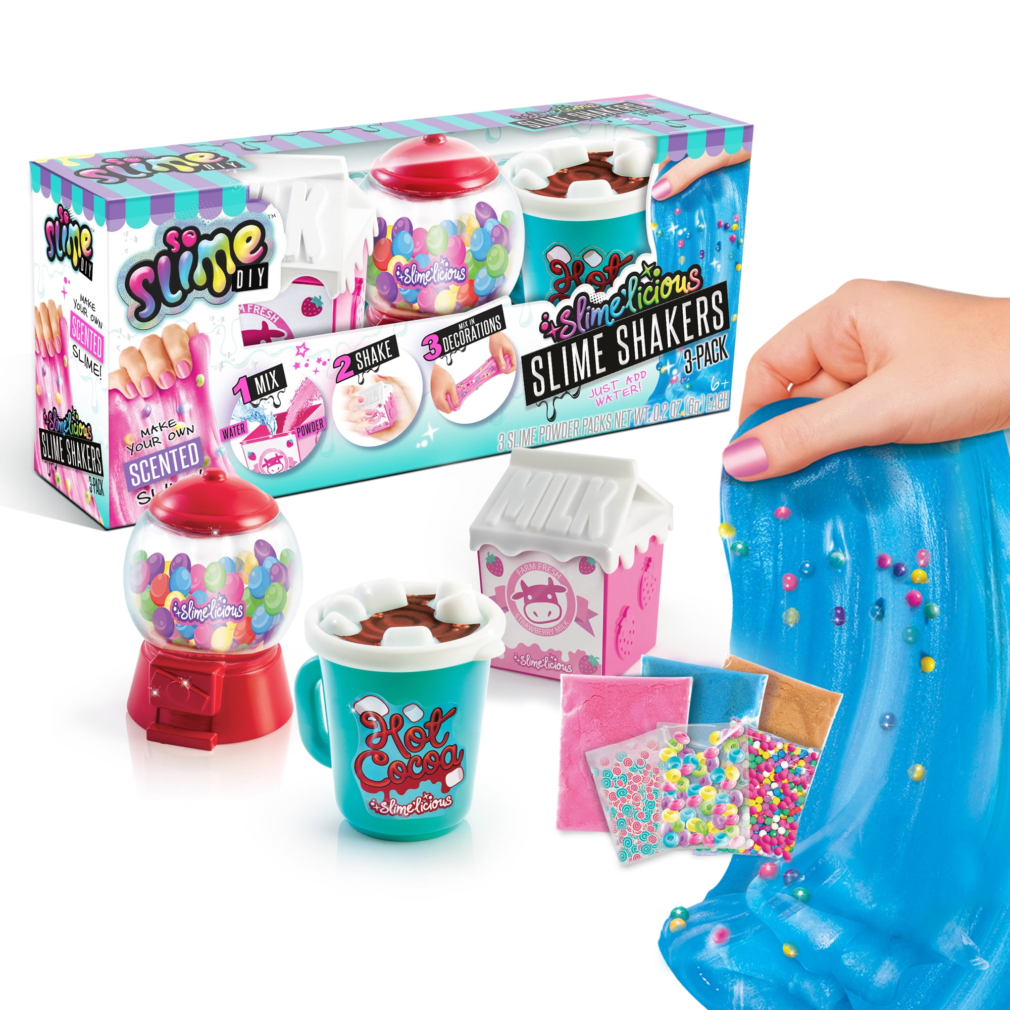So Slime DIY - Slime'licious Scented Slime 3-Pack – Gumballs, Strawberry  Milk & Hot Chocolate