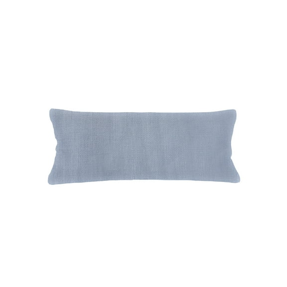 Linen Chambray Blue Long Lumbar Pillow 14x40 / Down