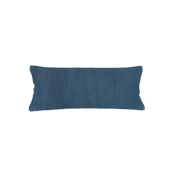So Soft Linen Marine Blue Long Lumbar Pillow 13x30 / Cover Only