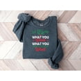 thumbnail image 1 of So Tell Me What You Really Want Christmas Sweatshirt, 1 of 7