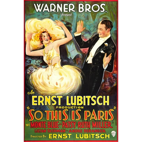 So This Is Paris L-R: Patsy Ruth Miller Monte Blue On Poster Art 1926 Movie Poster Masterprint (24 x 36)