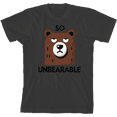 thumbnail image 1 of So Unbearable Youth Charcoal Crew Neck Short Sleeve Tee-XS, 1 of 4
