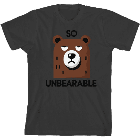 So Unbearable Youth Charcoal Crew Neck Short Sleeve Tee-XS