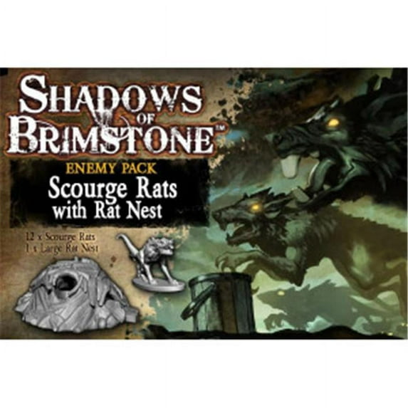 Flying Frog Productions FYF07E12 Shadows of Brimstone Scourge Rats with Rat Nest Enemy Pack Board Games
