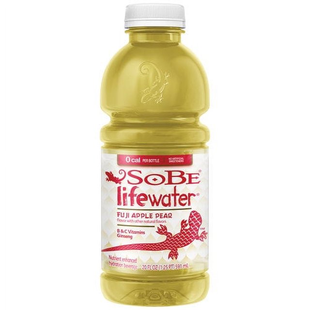 SoBe Water Fuji Apple Pear Vitamin Enhanced Water Drink, 20 oz Bottle
