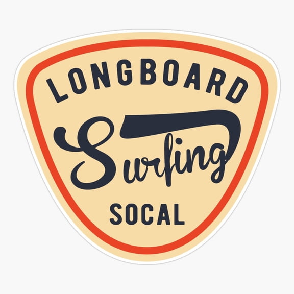 SoCal Longboard Surf Lifestyle Sticker