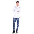 thumbnail image 1 of SoCal Look Men's DJ Plus All Over Check Pattern Dress Pant Blue 32WX30L, EU40, 1 of 4