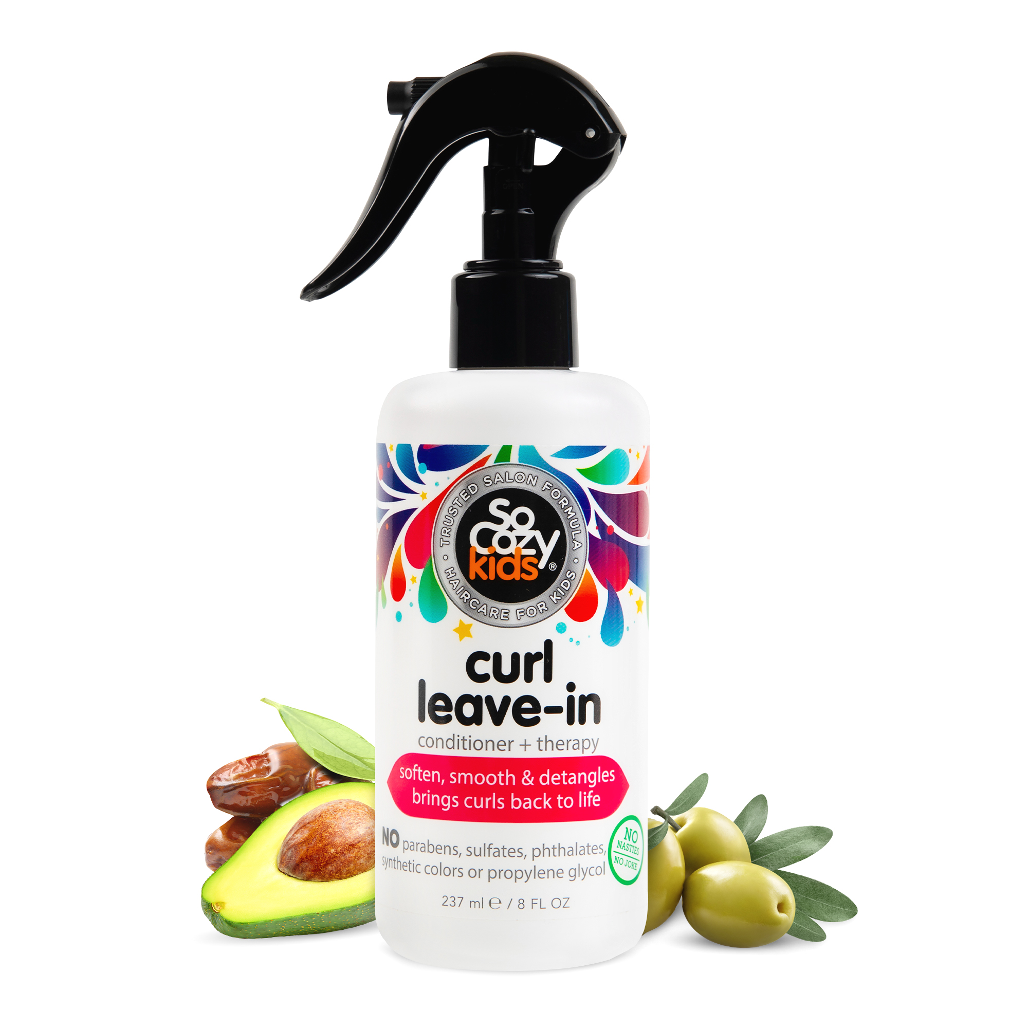 SoCozy Kid's Curl Leave-in Spray Conditioner with Olive & Jojoba Oil, for All Curl Types, 8 oz - image 1 of 12