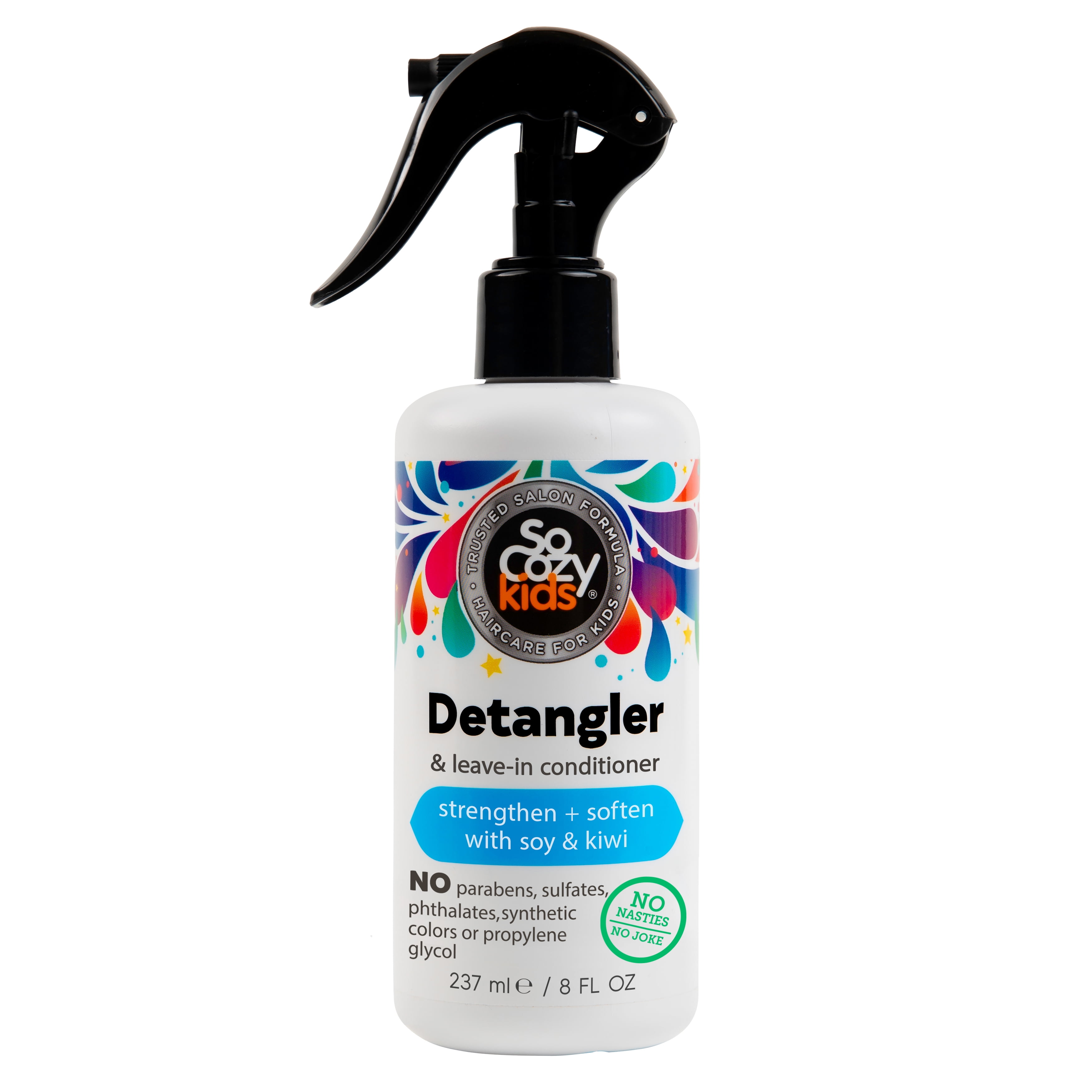 SoCozy Kids Detangler & Leave-in Conditioner with Soy & Kiwi, for All Hair Types, 8 oz