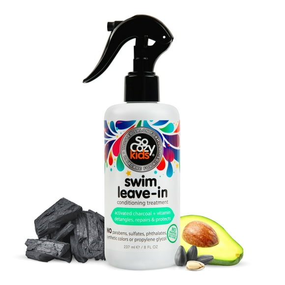 SoCozy Kid's Swim Leave-in Spray Conditioner Treatment for All Hair Types, Coconut Lime Scent, 8 oz
