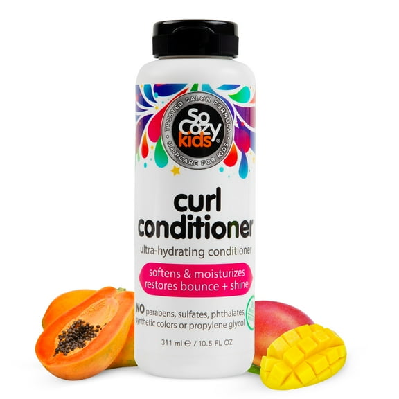 SoCozy Kid's Ultra-Hydrating Curl Conditioner, for All Curl Types, Pour Bottle 10.5 oz
