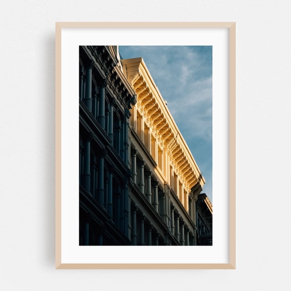 SoHo Architectural 02 - Manhattan New York Photography Architecture City Minimalist Skyline Oak Framed Wall Art Print 5 x 7 inches