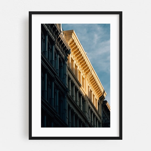 SoHo Architectural 02 - Manhattan New York Photography Black Framed Wall Art Print 16 x 24 inches