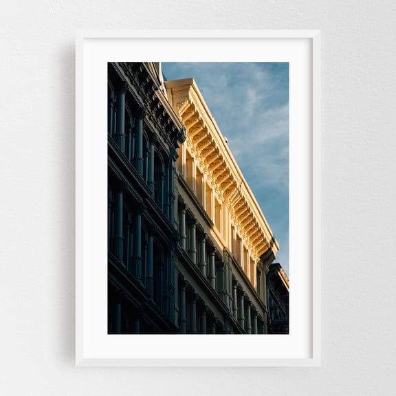 SoHo Architectural 02 - Manhattan New York Photography White Framed Wall Art Print 24 x 36 inches