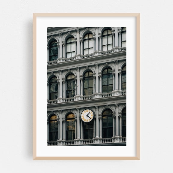 SoHo Architectural 03 - Manhattan New York Photography Architecture Cityscape Vintage Art Deco Street Photography Oak Framed Wall Art Print 5 x 7 inches