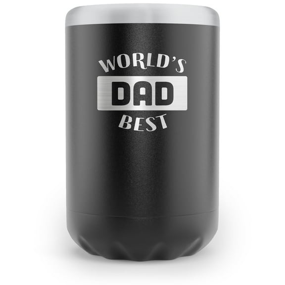 SoHo Can Cooler Gift for Dad, Insulated for 12oz Standard Beer,Soda Can, Tumbler for Christmas 2022 / Birthday Gifts "Worlds Best Dad" (Gift Boxed)