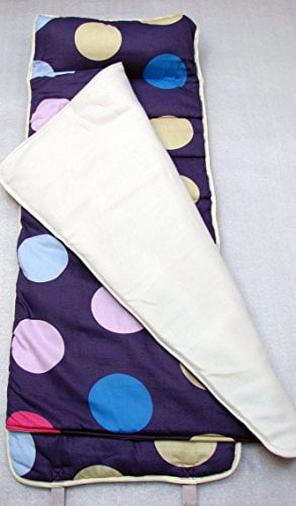 SoHo Nap Mat for Toddlers, Lavender Polka Dot, With Pillow and Carrying