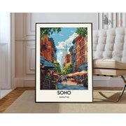 SoHo New York District Poster, Unframed Paper Poster 16x20in