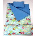 thumbnail image 1 of SoHo Slumber Bag for Kids, Aquamarine Butterflies, With Pillow and Sleeping Bag Cover, 50 Degrees, 1 of 3