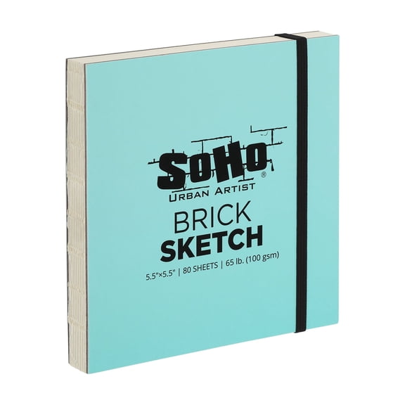 SoHo Brick Journal, Sketch Set of 2 - 5.5"x5.5" & 5.5"x8.5" (100 GSM, 80 Pages Each)