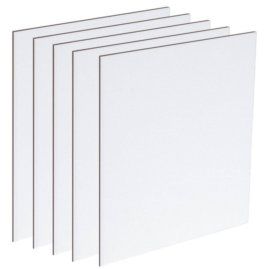 SoHo Urban Artist Canvas Texture Painting Boards - 2.3mm Stock Textured Canvas Boards for Painting, Practice, Students, Bulk, All Media, & More! - [Pack of 5 - 6x9]
