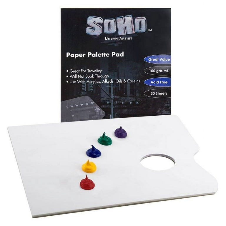 BAZIC Finger Paint Paper Pad 20 Sheets 16 X 12 Oil Painting Papers, 4-Pack