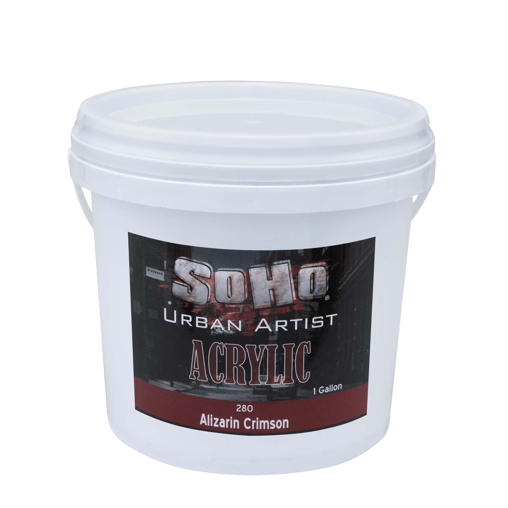 Soho Urban Artist Heavy Body Acrylic Paint, Alizarin Crimson - 1 Gallon, - Acrylic Paint Set for Artists, Thick & Creamy, Excellent Coverage, Permanent Water-Resistant Film